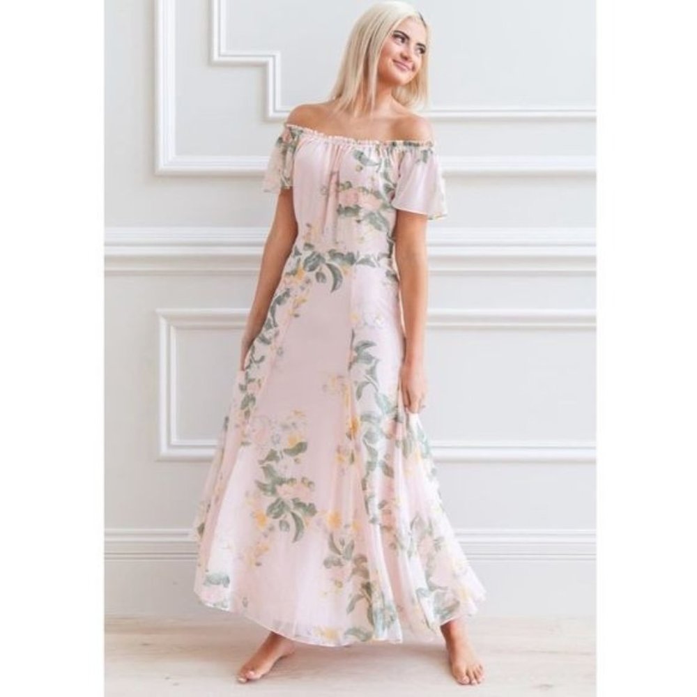 Rachel Parcell Womens XL Pink Floral Chiffon Lined